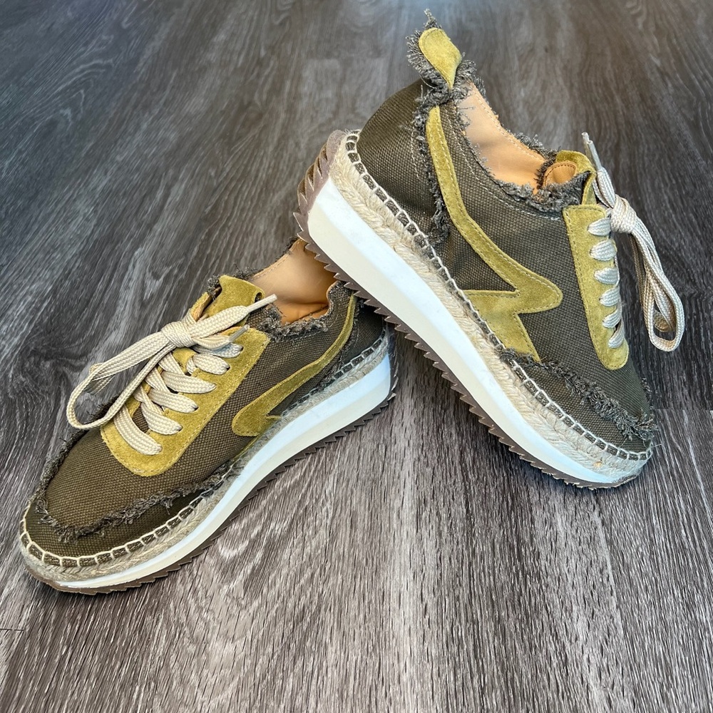 rag & bone Olive and Tan Sneakers